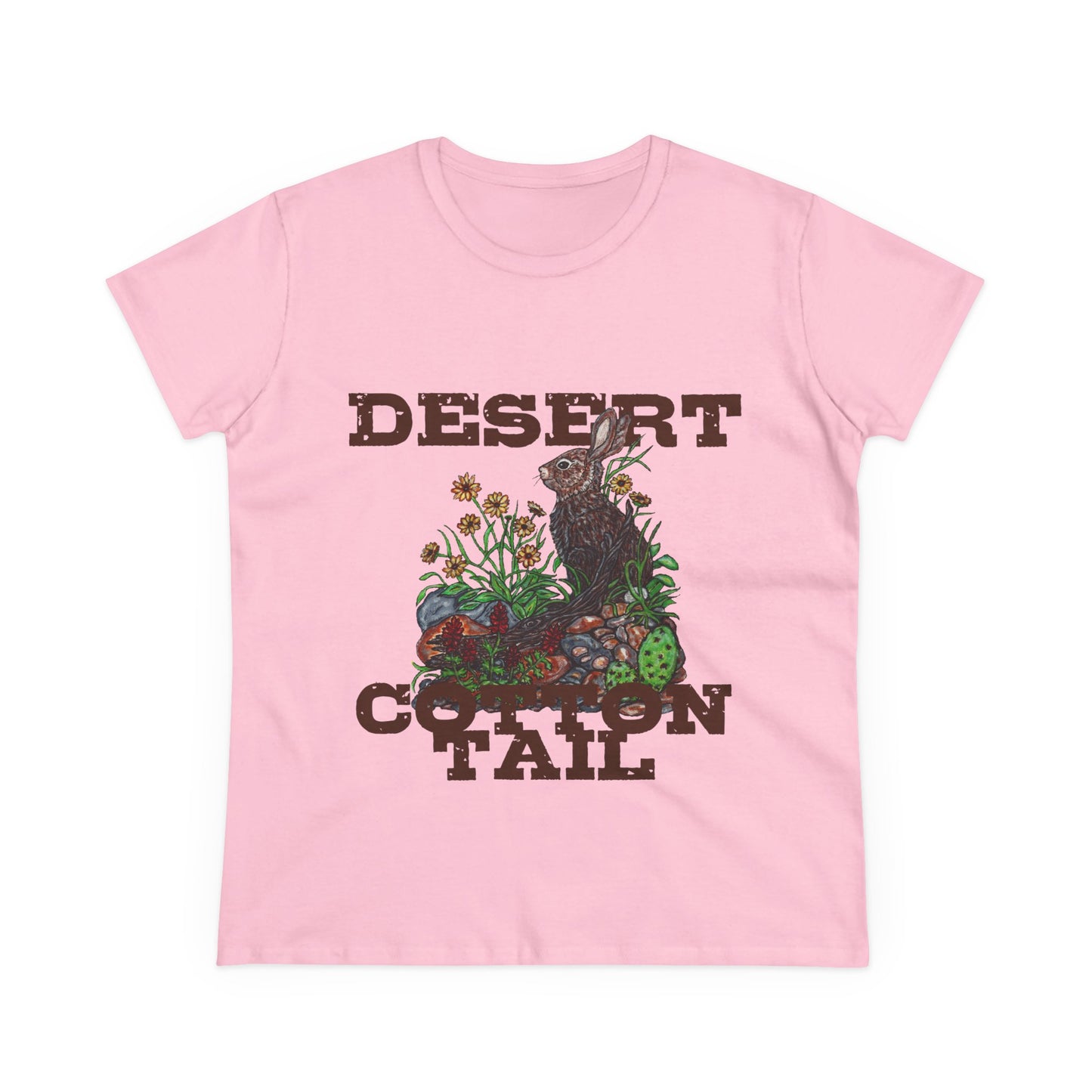 Desert Cottontail Women's Midweight Cotton Tee