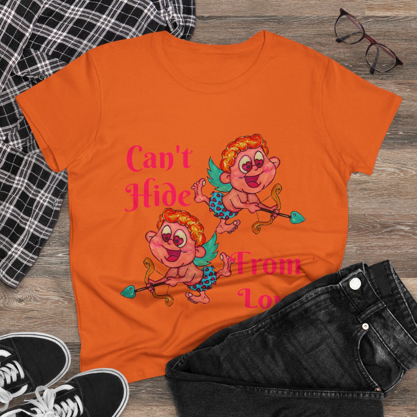 Can't Hide From Love Women's Midweight Cotton Tee
