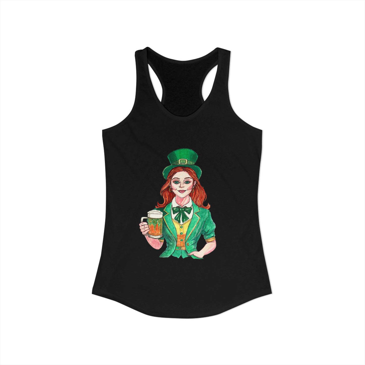 Paddys Day Cheers Women's Ideal Racerback Tank
