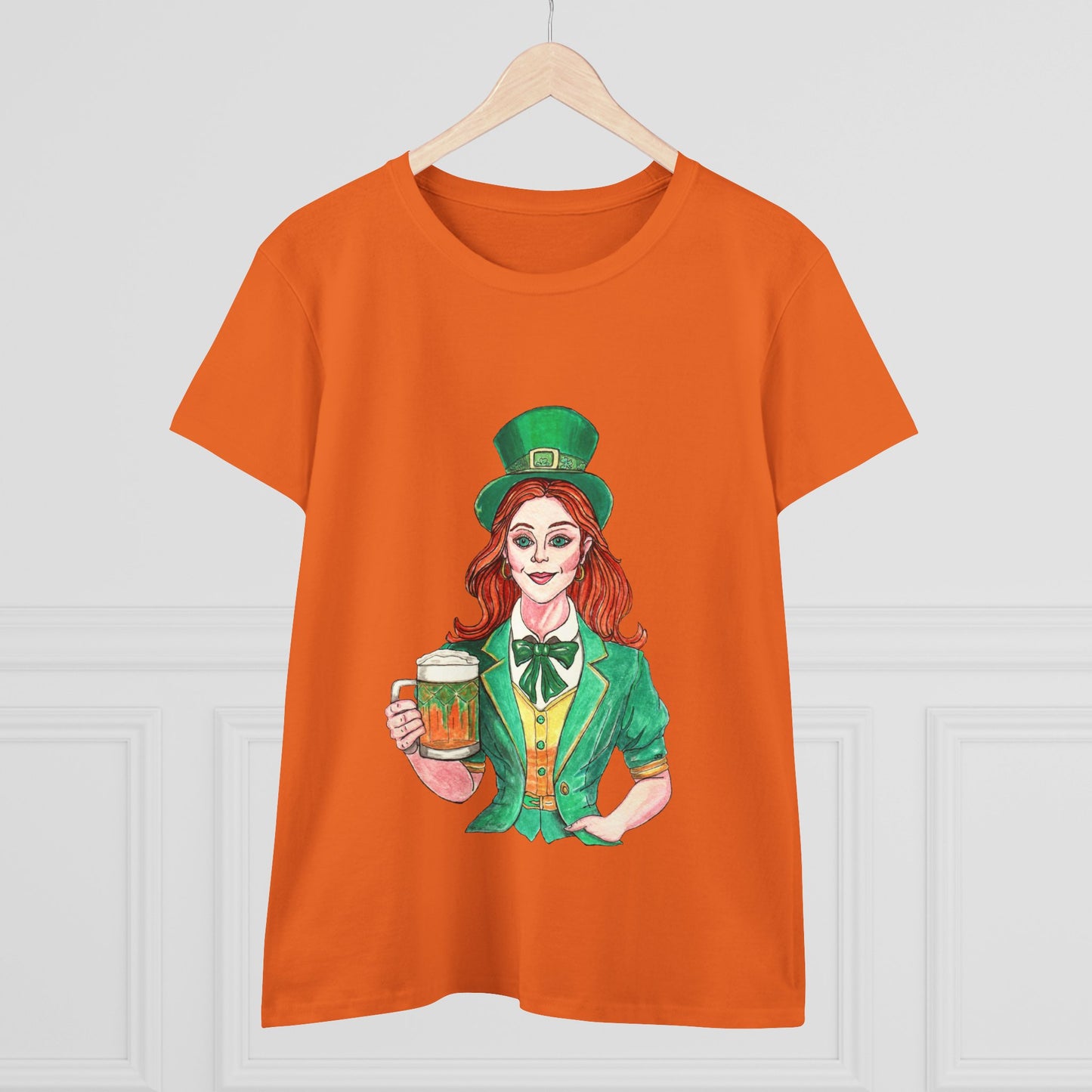 Paddy's Day Cheers Women's Midweight Cotton Tee