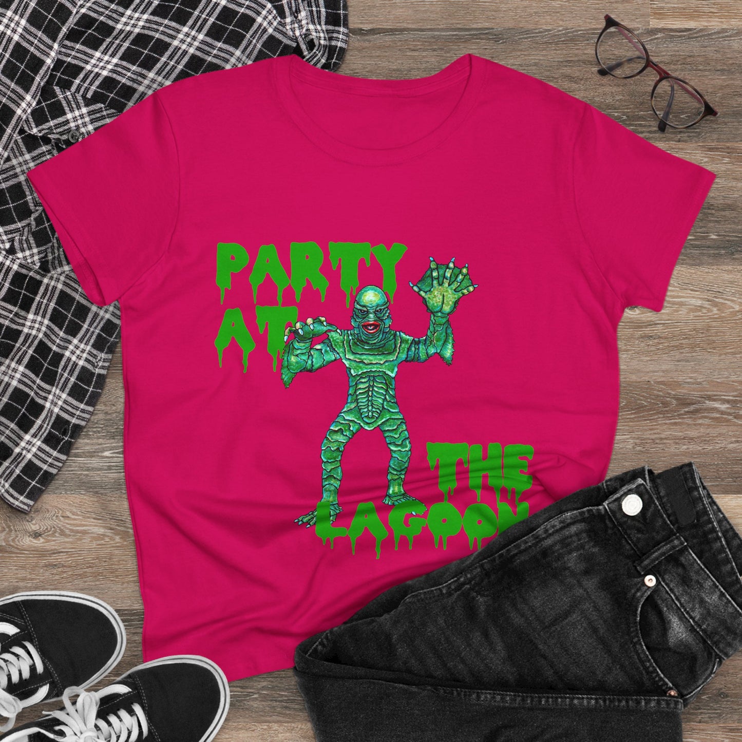Party at the Lagoon Women's Midweight Cotton Tee