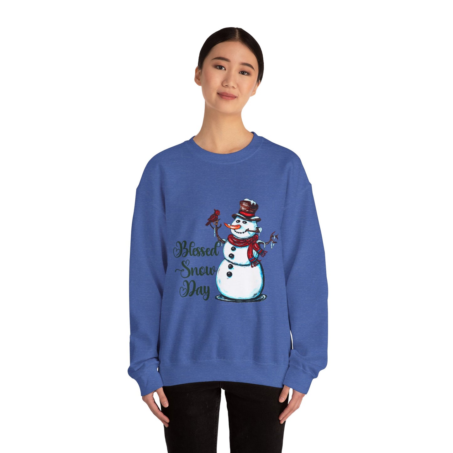 Blessed Snow Day Unisex Heavy Blend™ Crewneck Sweatshirt