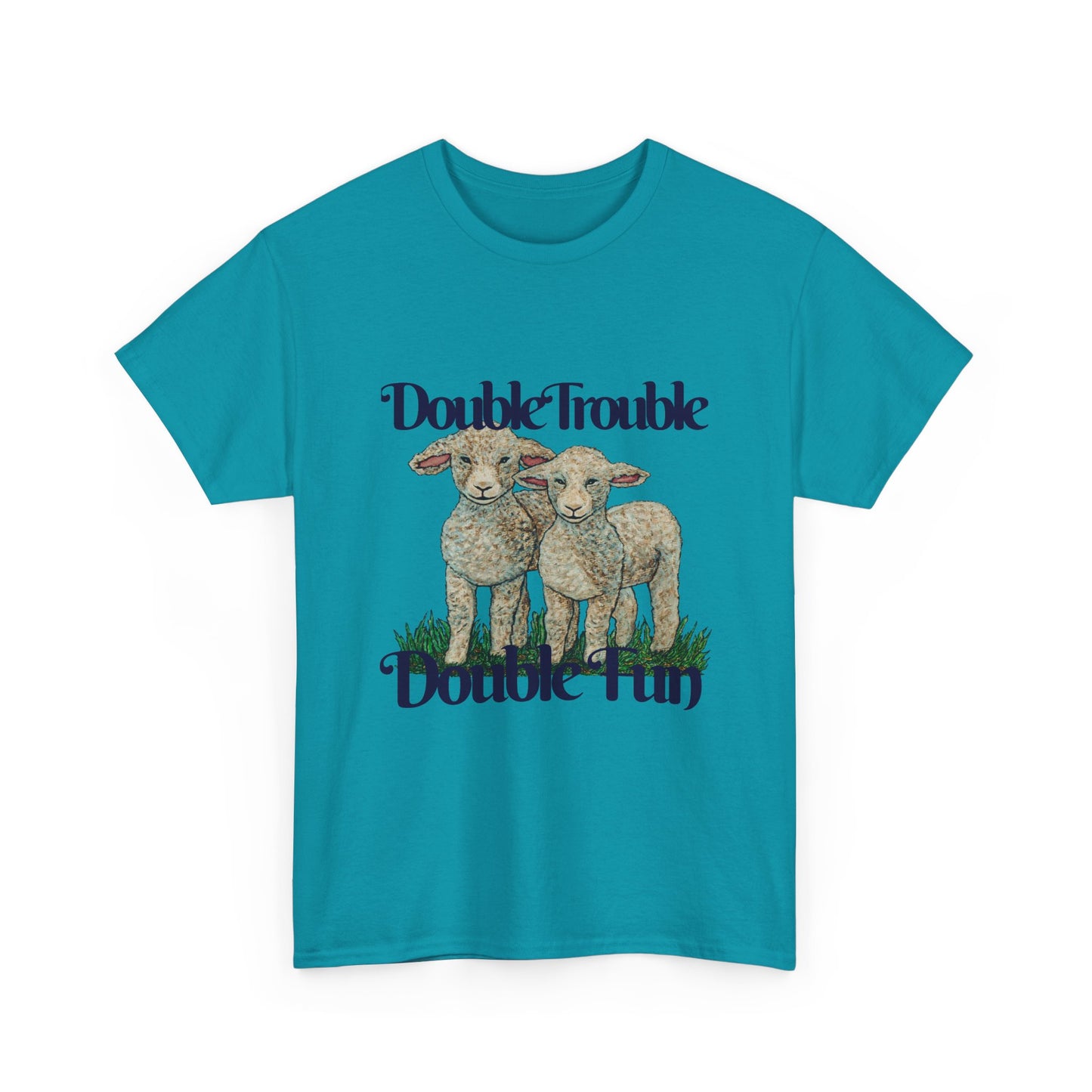 Double Trouble Double Fun Unisex Heavy Cotton Tee