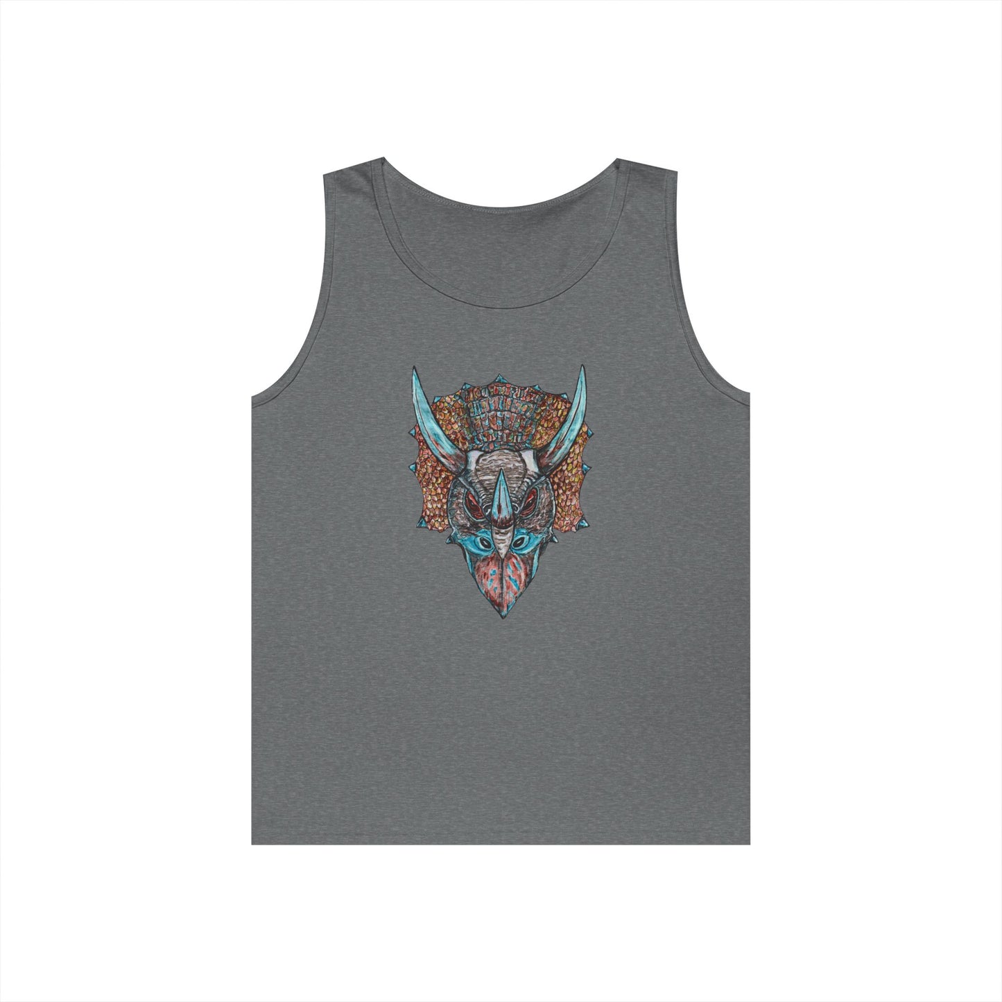 Triceratops Unisex Heavy Cotton Tank Top