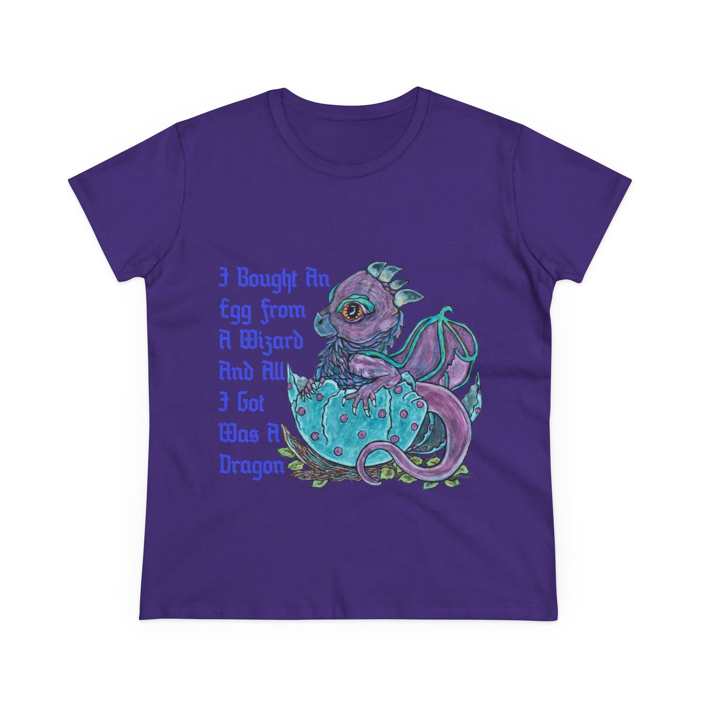 Bought a Dragon Women's Midweight Cotton Tee