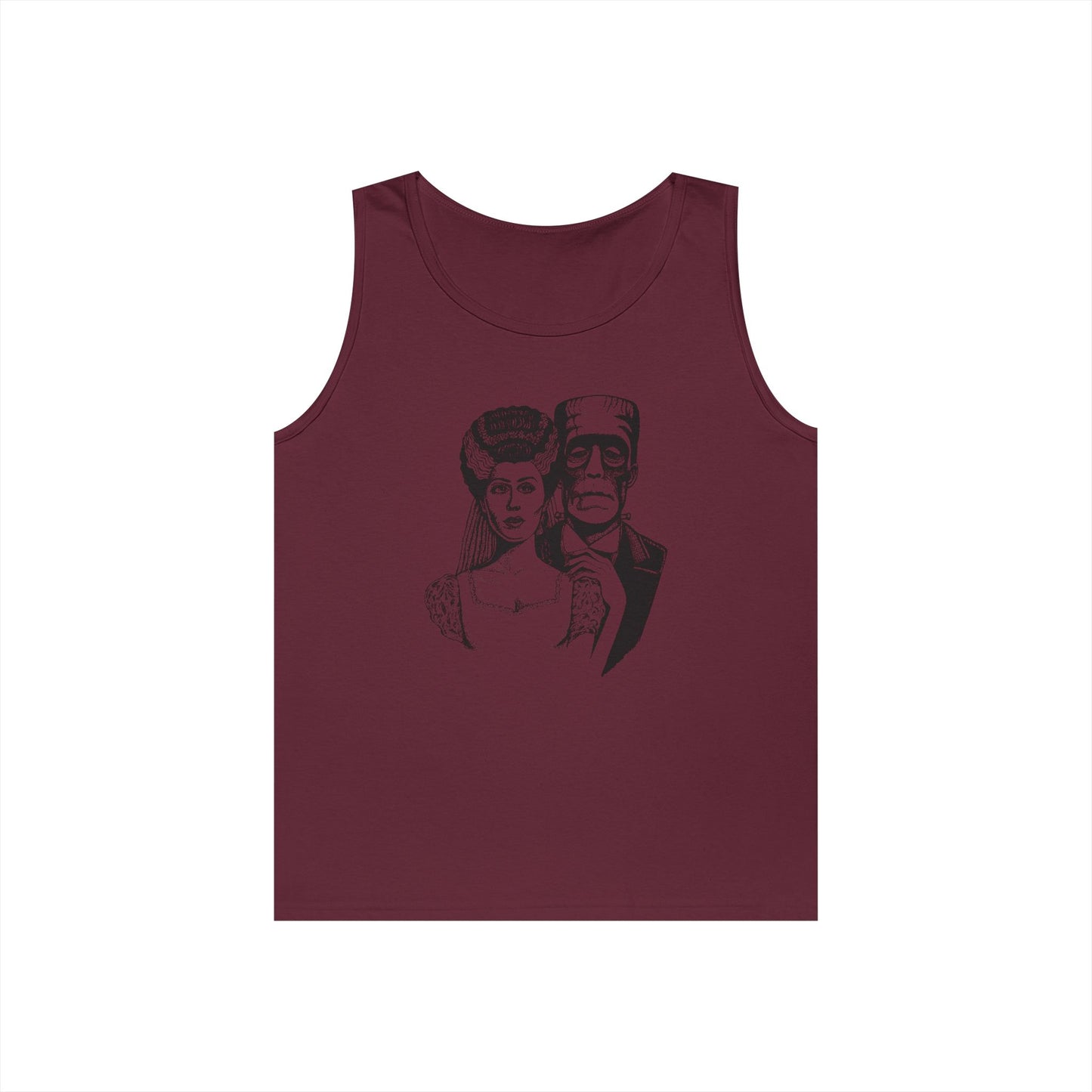 Frankenstein and Bride Unisex Heavy Cotton Tank Top