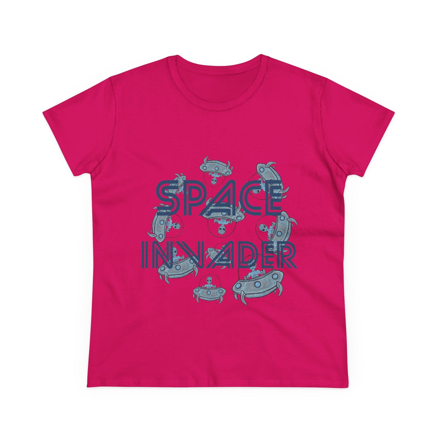 Space Invader Women's Midweight Cotton Tee