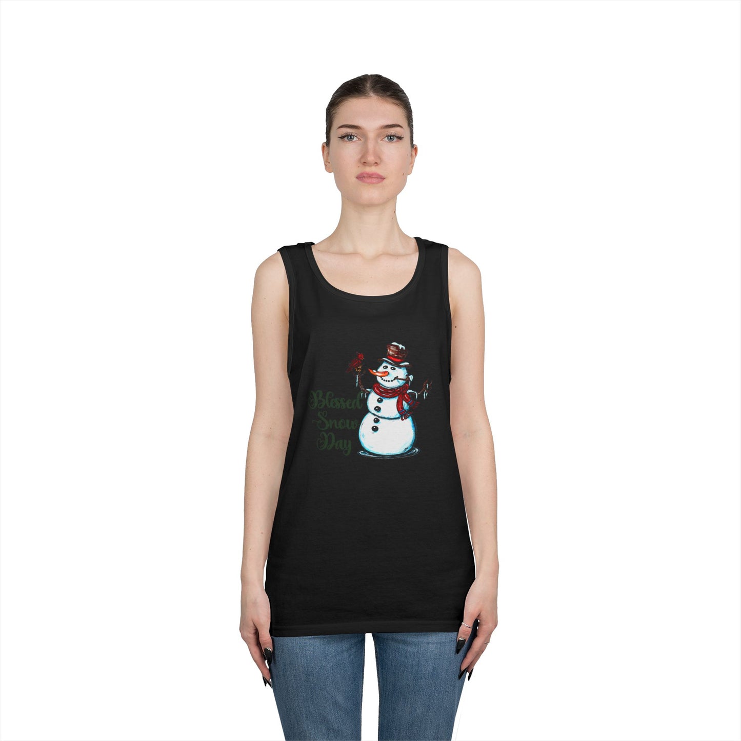 Blessed Snow Day Unisex Heavy Cotton Tank Top