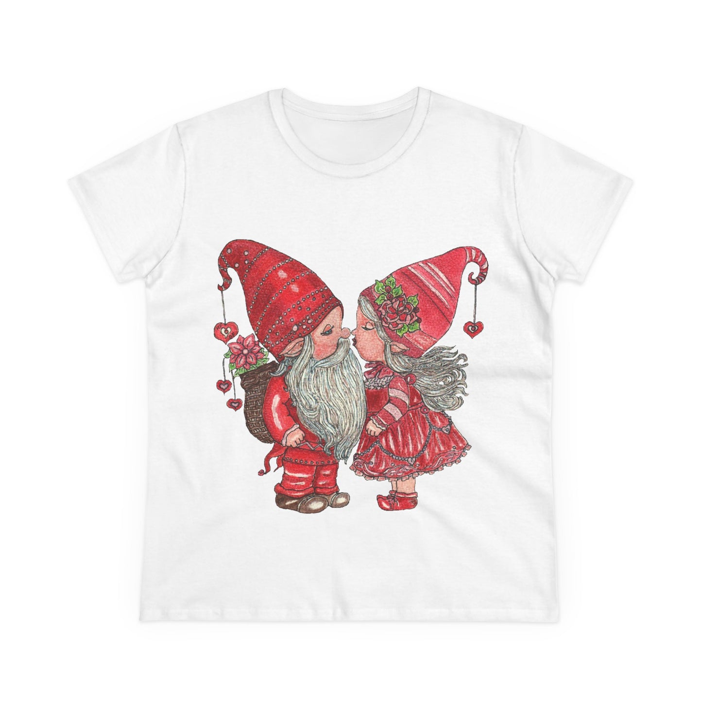 Gnome Lovers Women's Midweight Cotton Tee