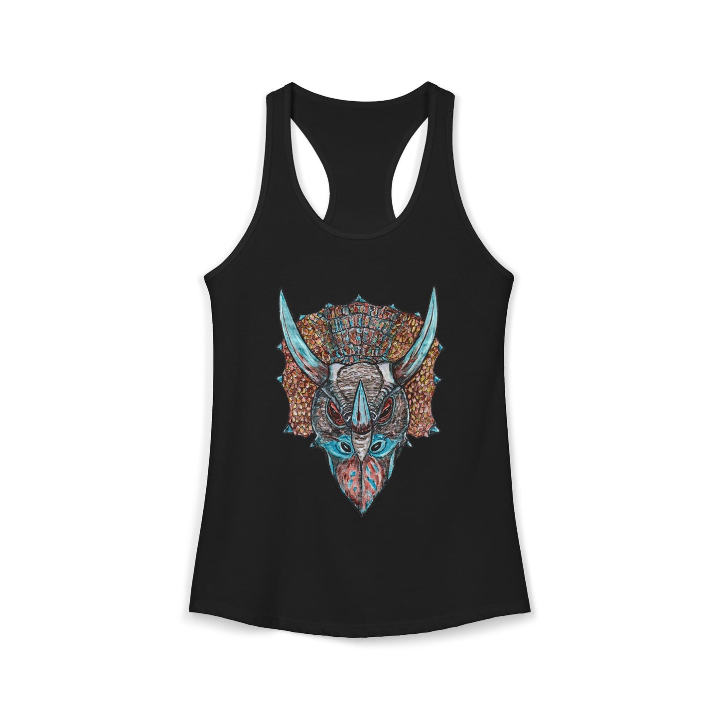 Triceratops Women's Ideal Racerback Tank
