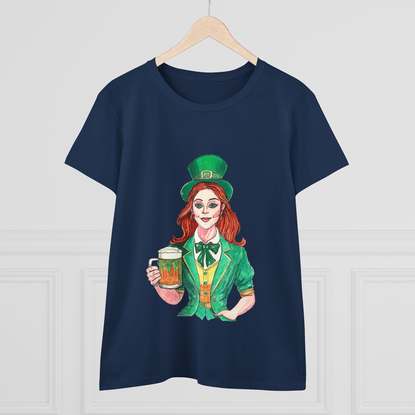 Paddy's Day Cheers Women's Midweight Cotton Tee