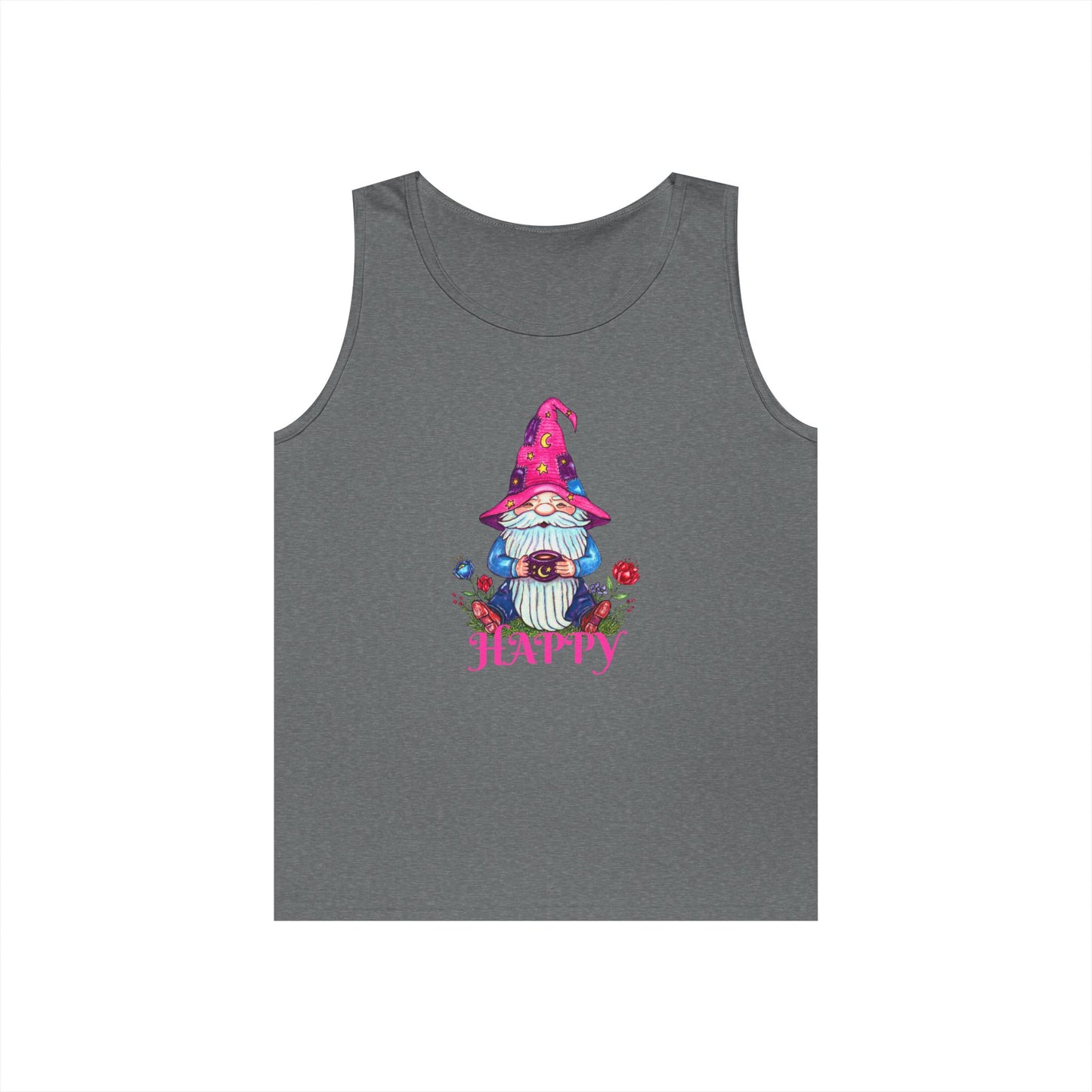Happy Gnome Unisex Heavy Cotton Tank Top