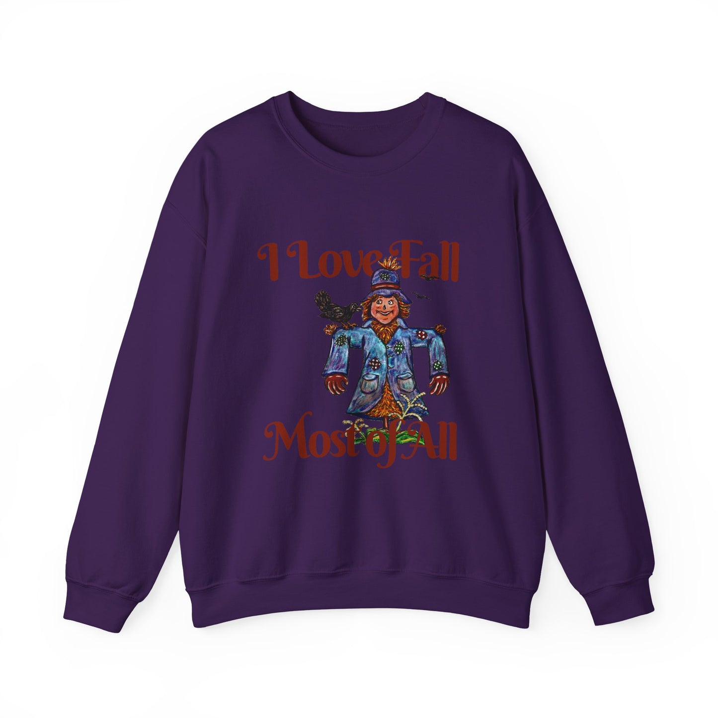 I Love Fall Most of All Unisex Heavy Blend™ Crewneck Sweatshirt