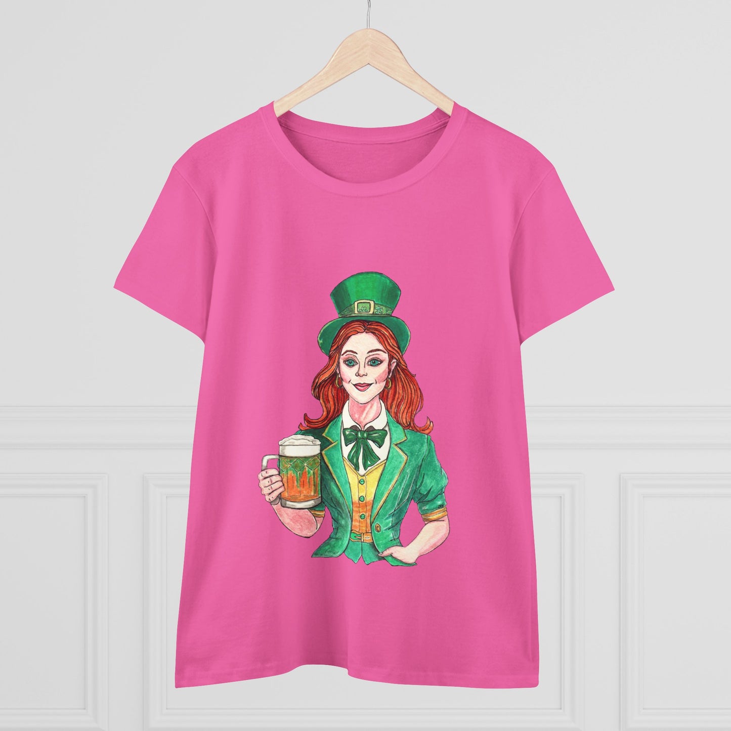 Paddy's Day Cheers Women's Midweight Cotton Tee