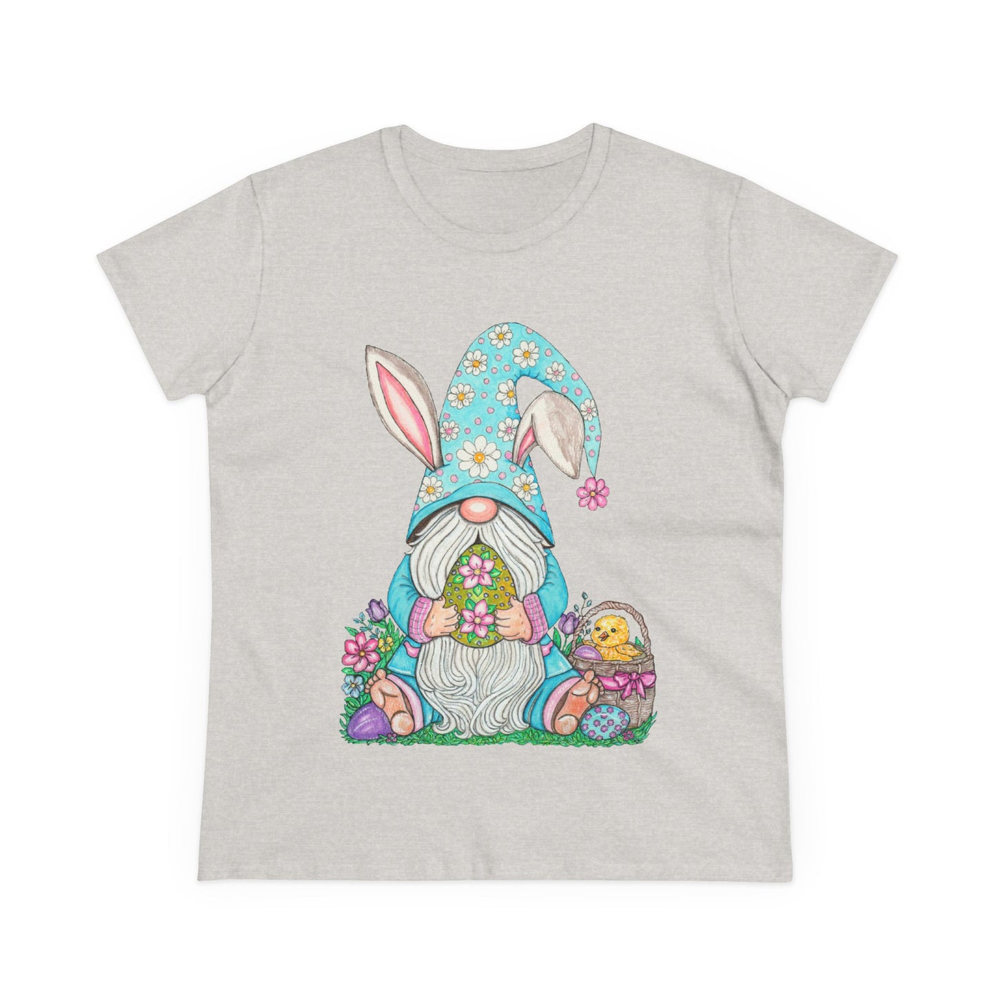 Easter Gnome Women's Midweight Cotton Tee