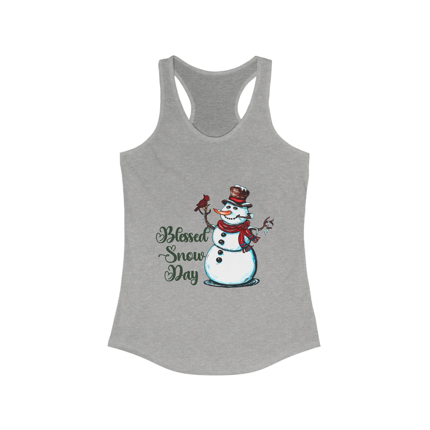 Blessed Snow Day Women's Ideal Racerback Tank