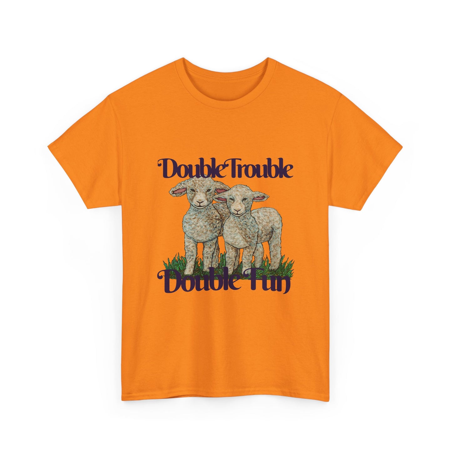 Double Trouble Double Fun Unisex Heavy Cotton Tee