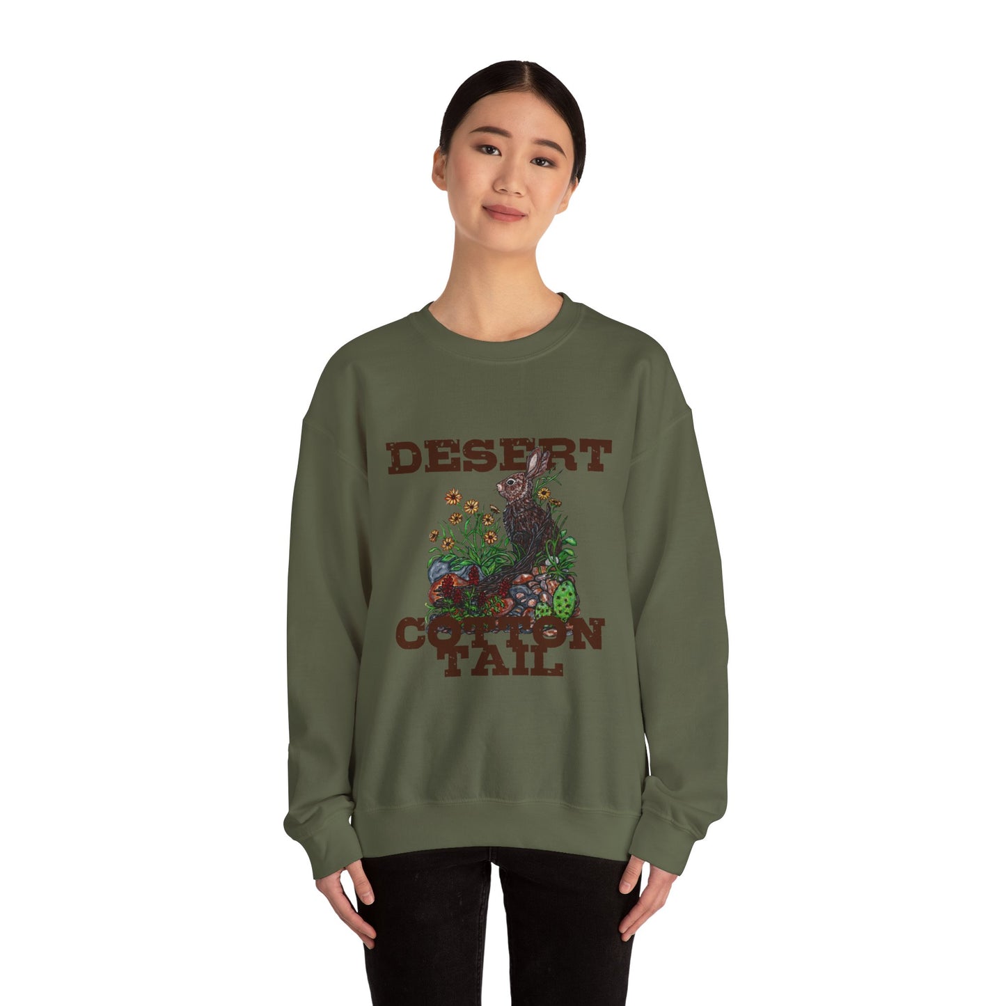 Desert Cotton Tail Unisex Heavy Blend™ Crewneck Sweatshirt