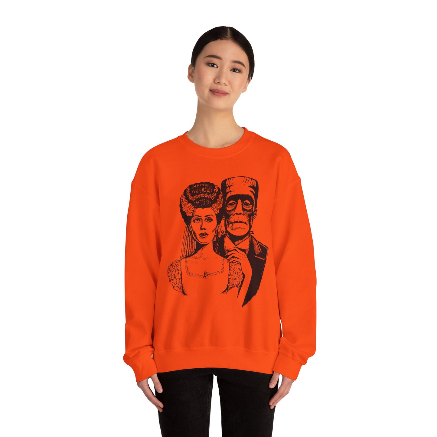Frankenstein and Bride Unisex Heavy Blend™ Crewneck Sweatshirt