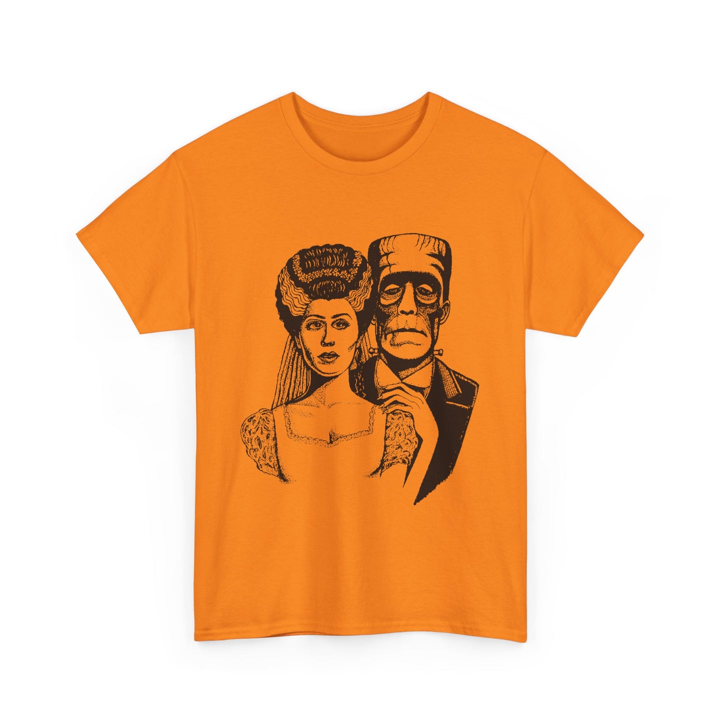 Frankenstein and Bride Unisex Heavy Cotton Tee