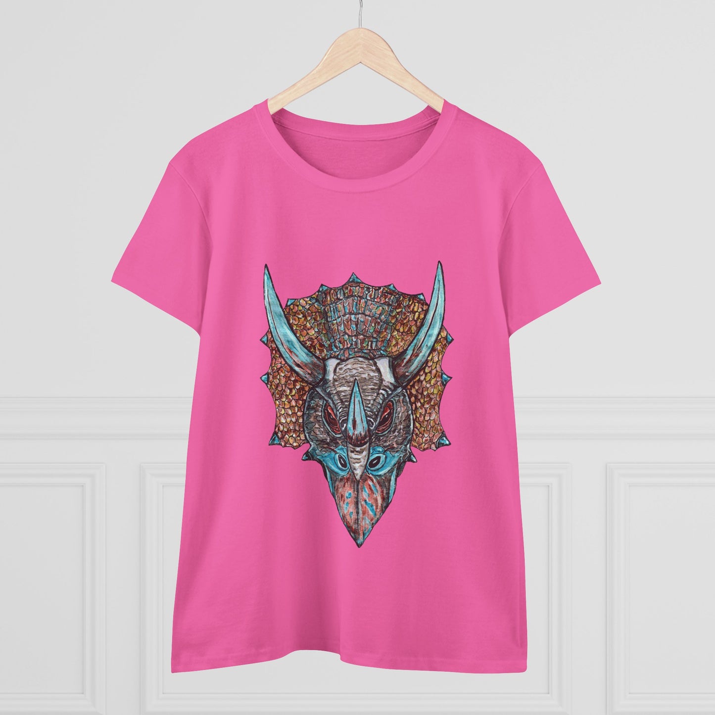 Triceratops Women's Midweight Cotton Tee
