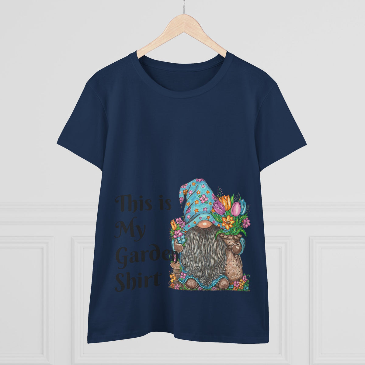 Gardening Gnome Women's Midweight Cotton Tee