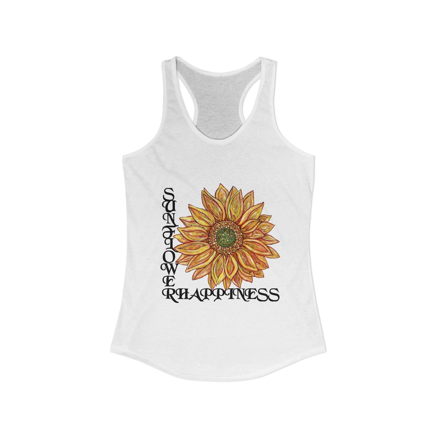 Sunflower and Happiness Women's Ideal Racerback Tank
