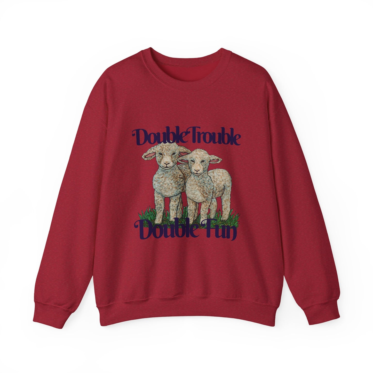 Double Trouble Double Fun Unisex Heavy Blend™ Crewneck Sweatshirt