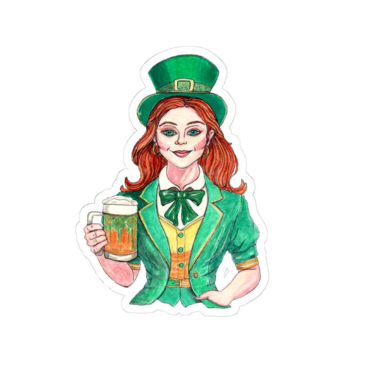Paddy's Day Cheers Kiss-Cut Stickers