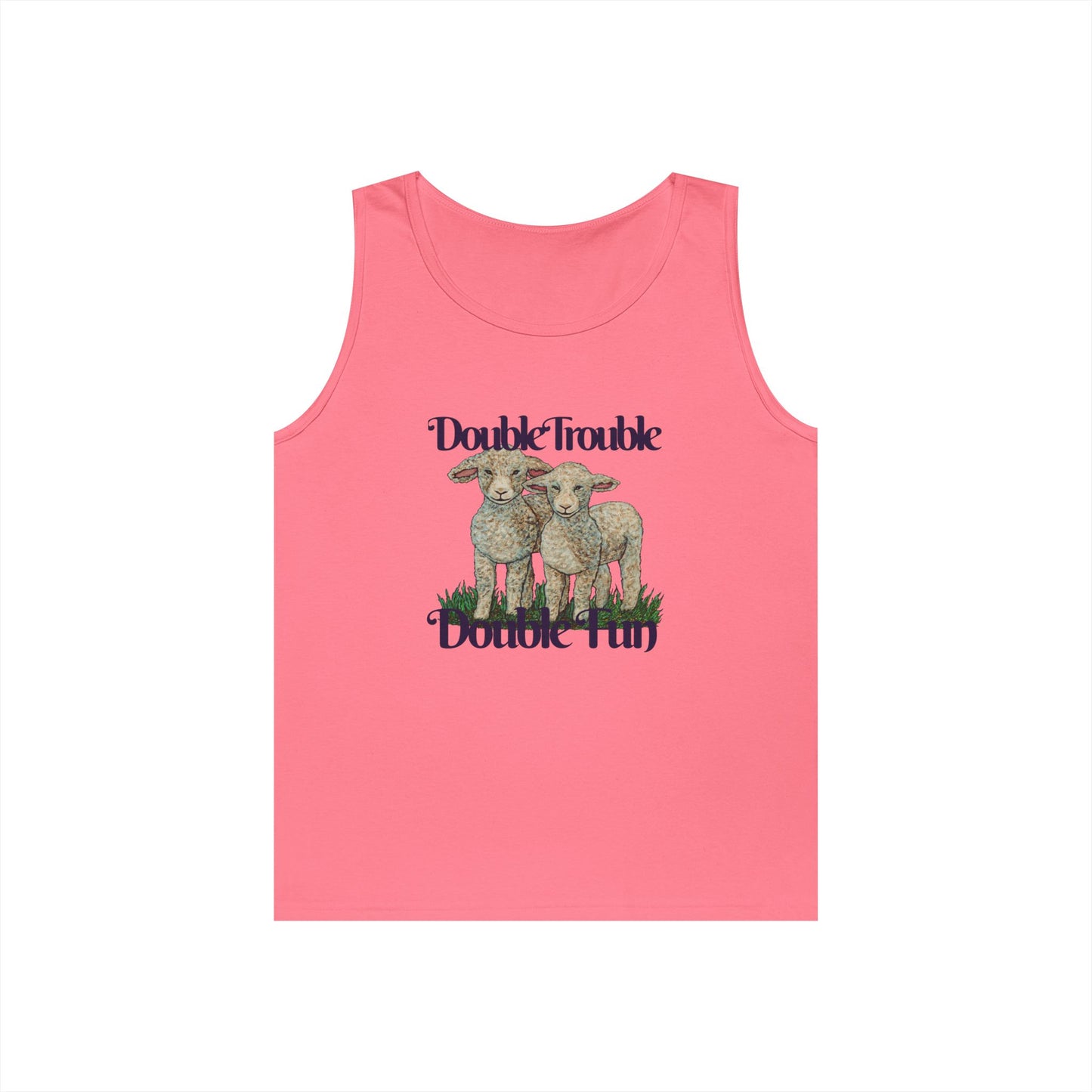 Double Trouble Double Fun Unisex Heavy Cotton Tank Top