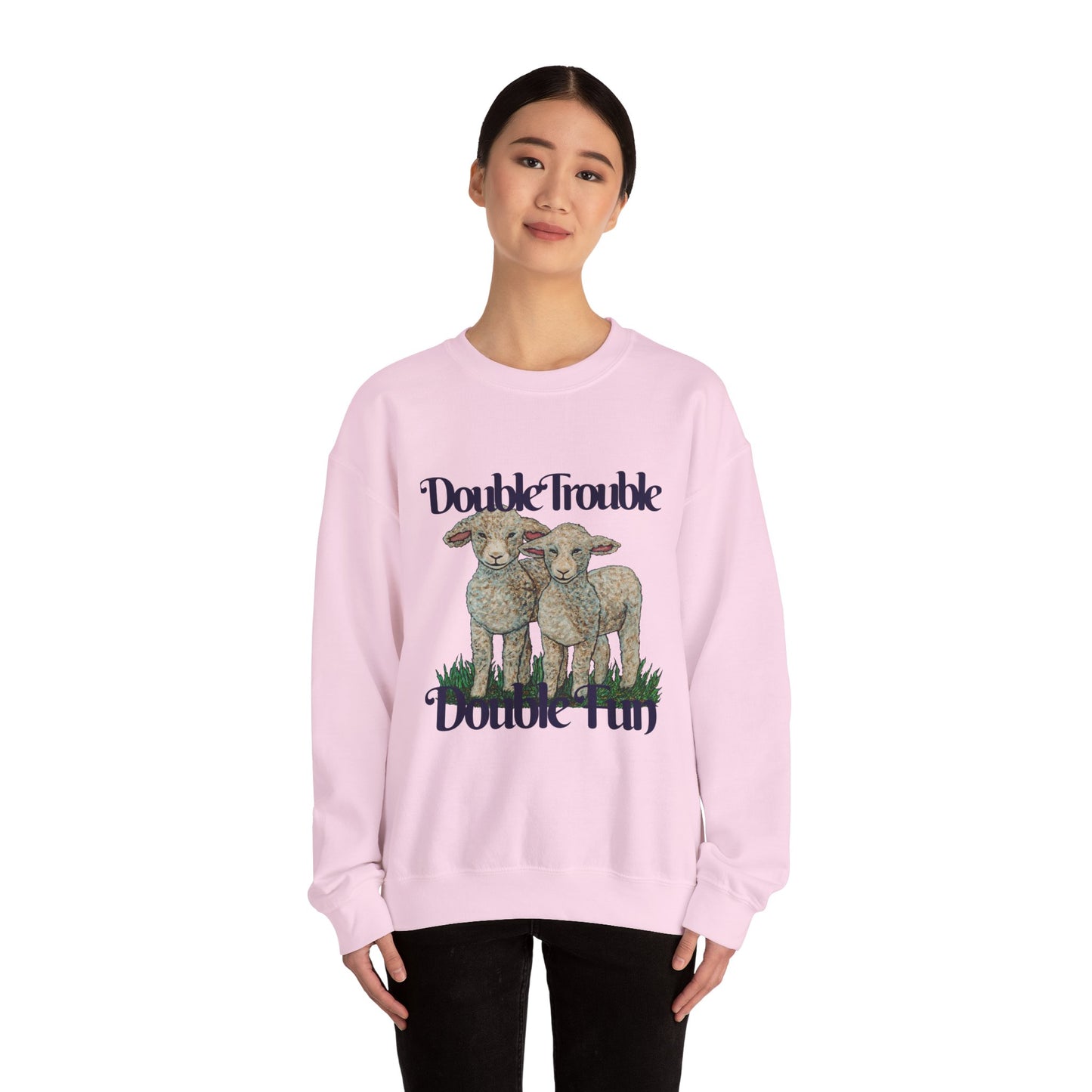Double Trouble Double Fun Unisex Heavy Blend™ Crewneck Sweatshirt