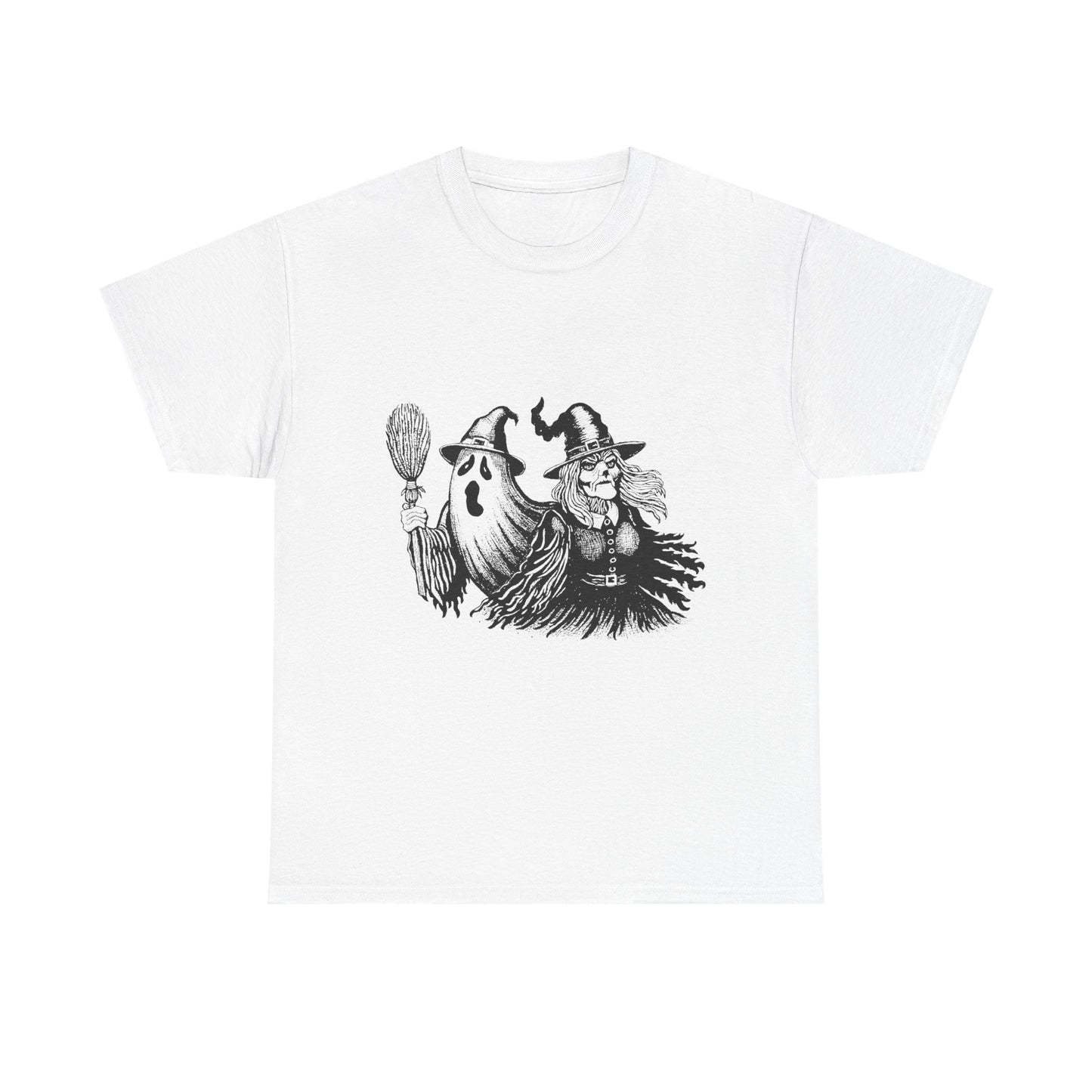Ghost and Witch Unisex Heavy Cotton Tee