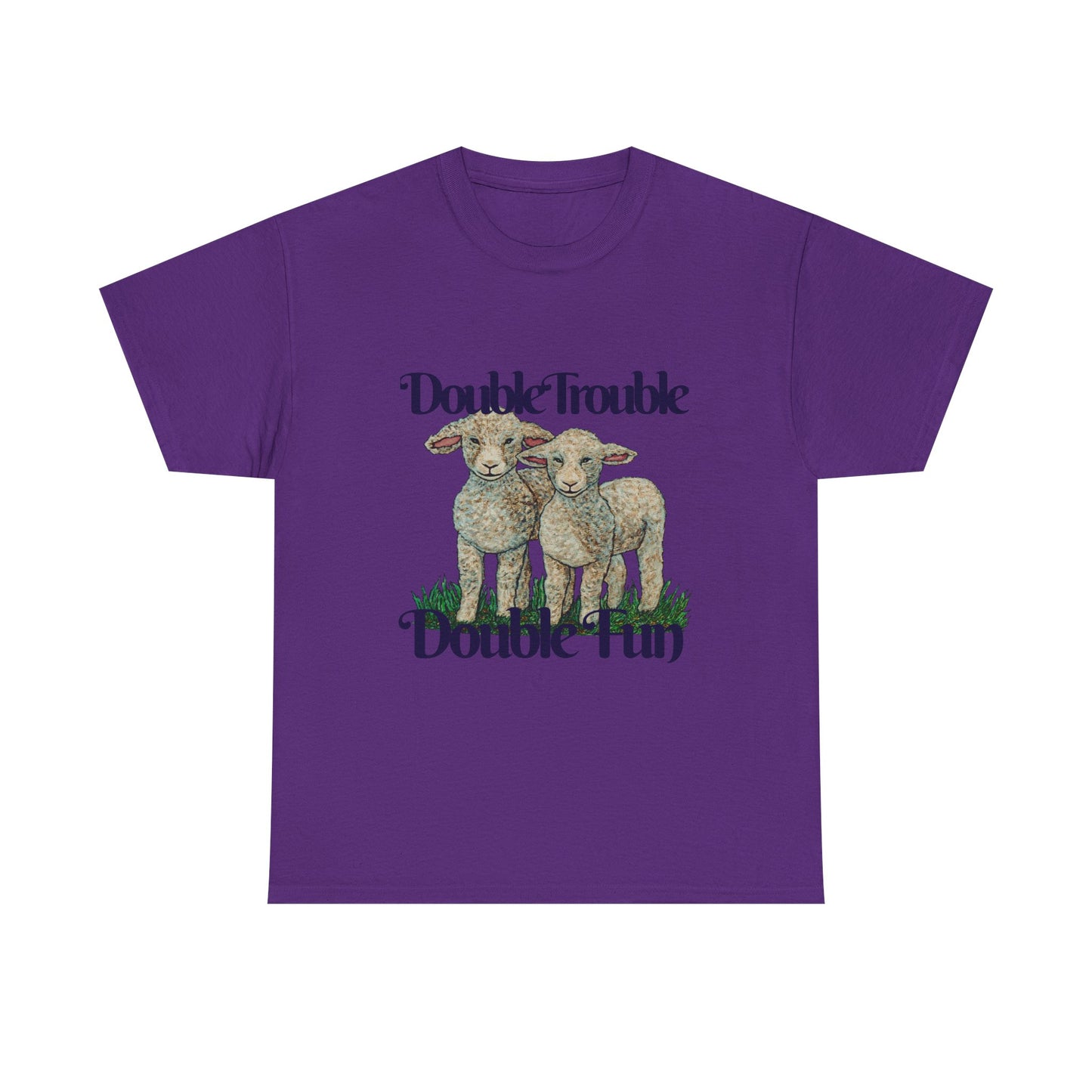 Double Trouble Double Fun Unisex Heavy Cotton Tee