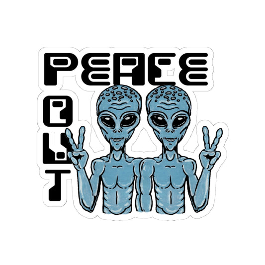 Peace Out Kiss-Cut Stickers