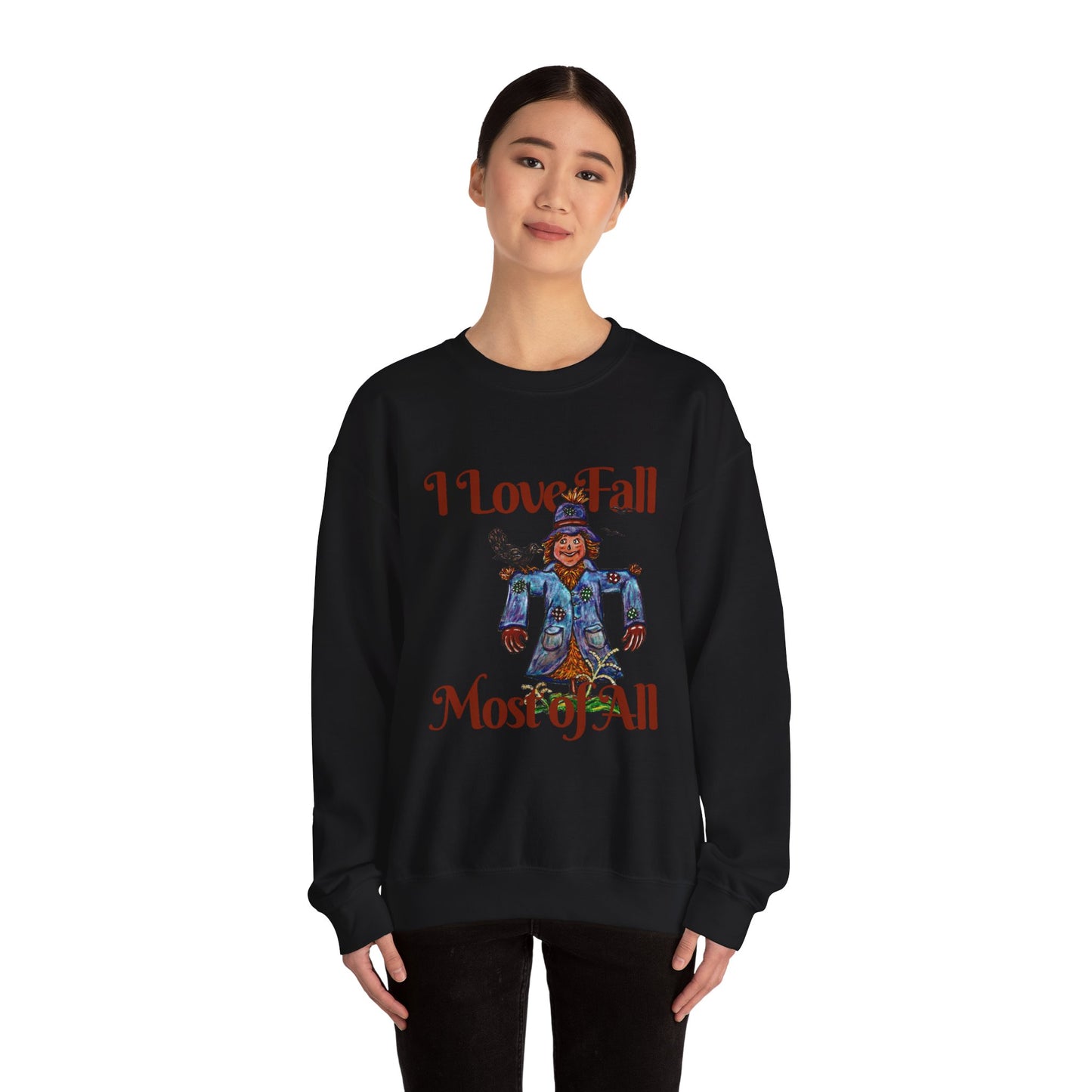 I Love Fall Most of All Unisex Heavy Blend™ Crewneck Sweatshirt
