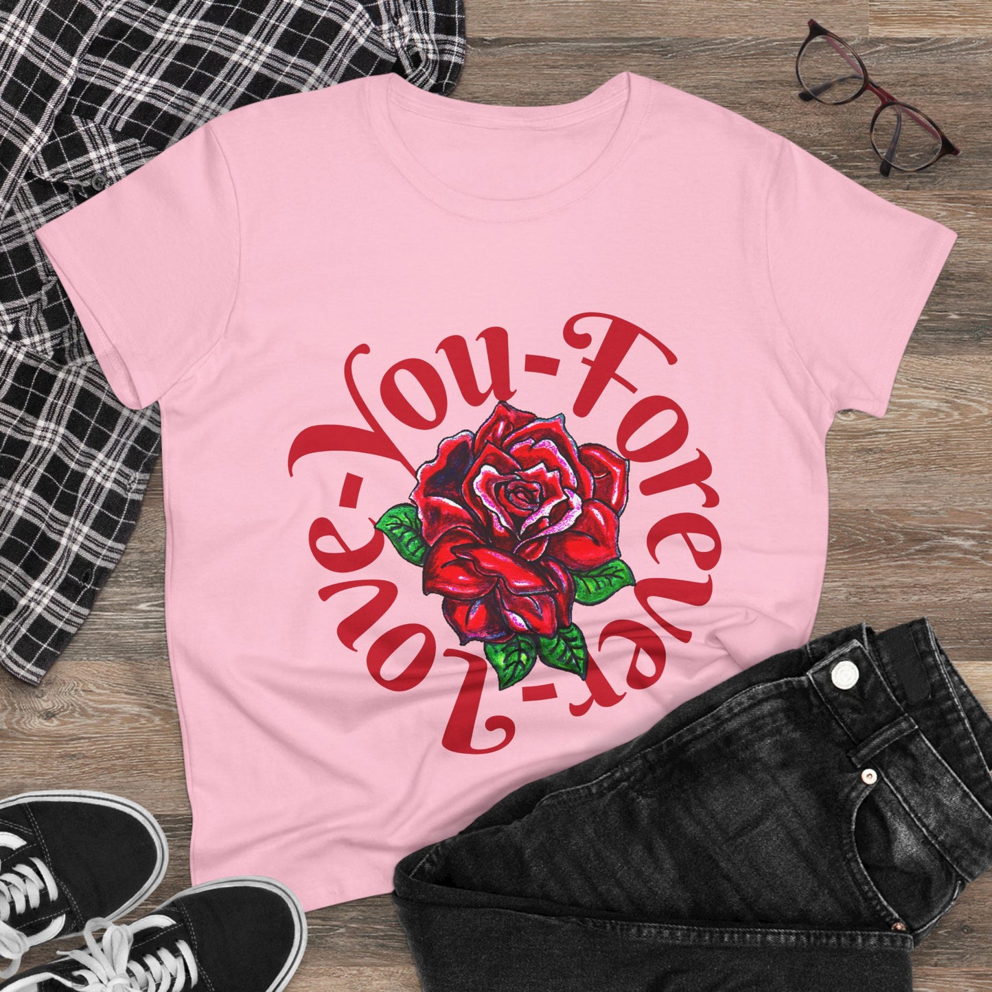 Love You Forever Women's Midweight Cotton Tee