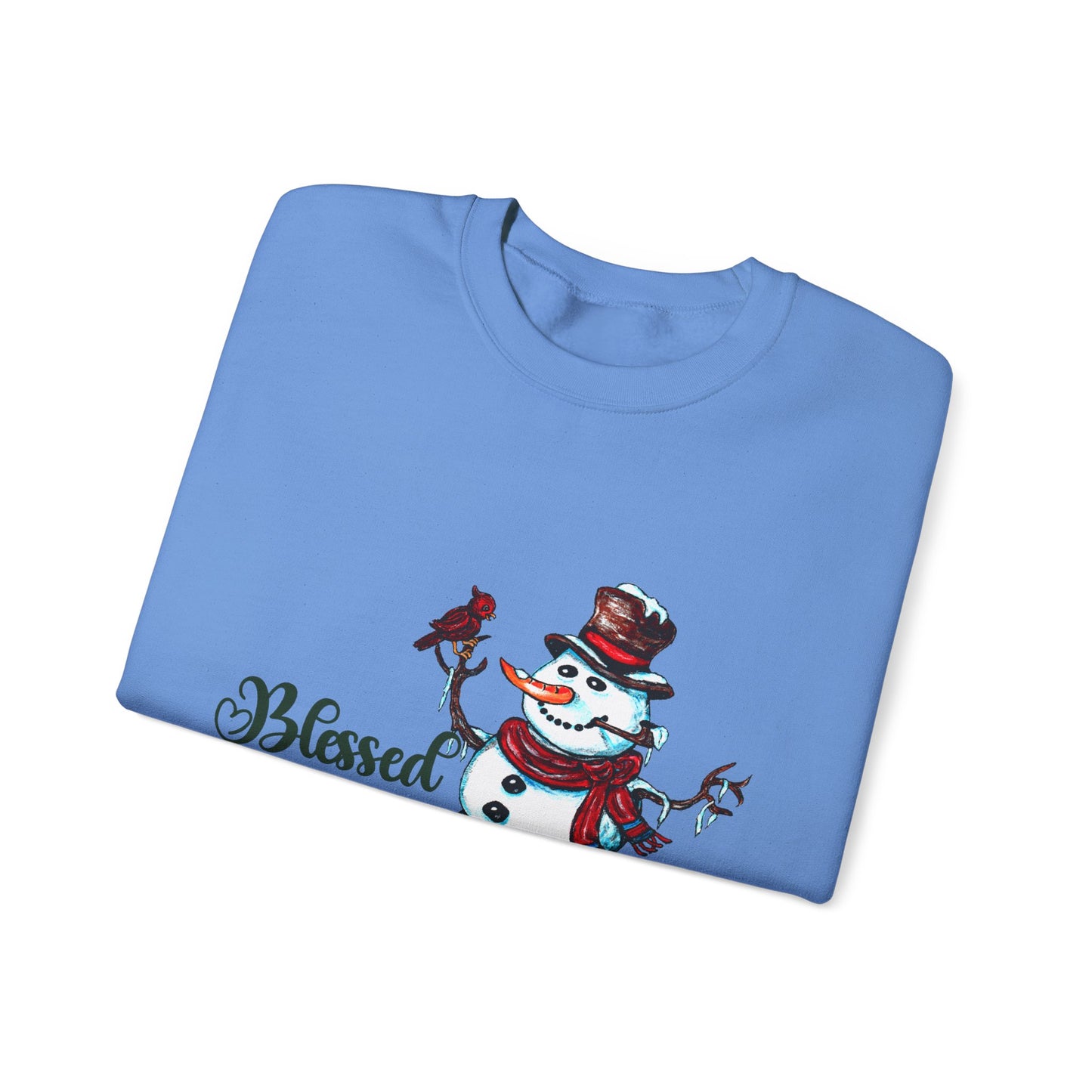 Blessed Snow Day Unisex Heavy Blend™ Crewneck Sweatshirt