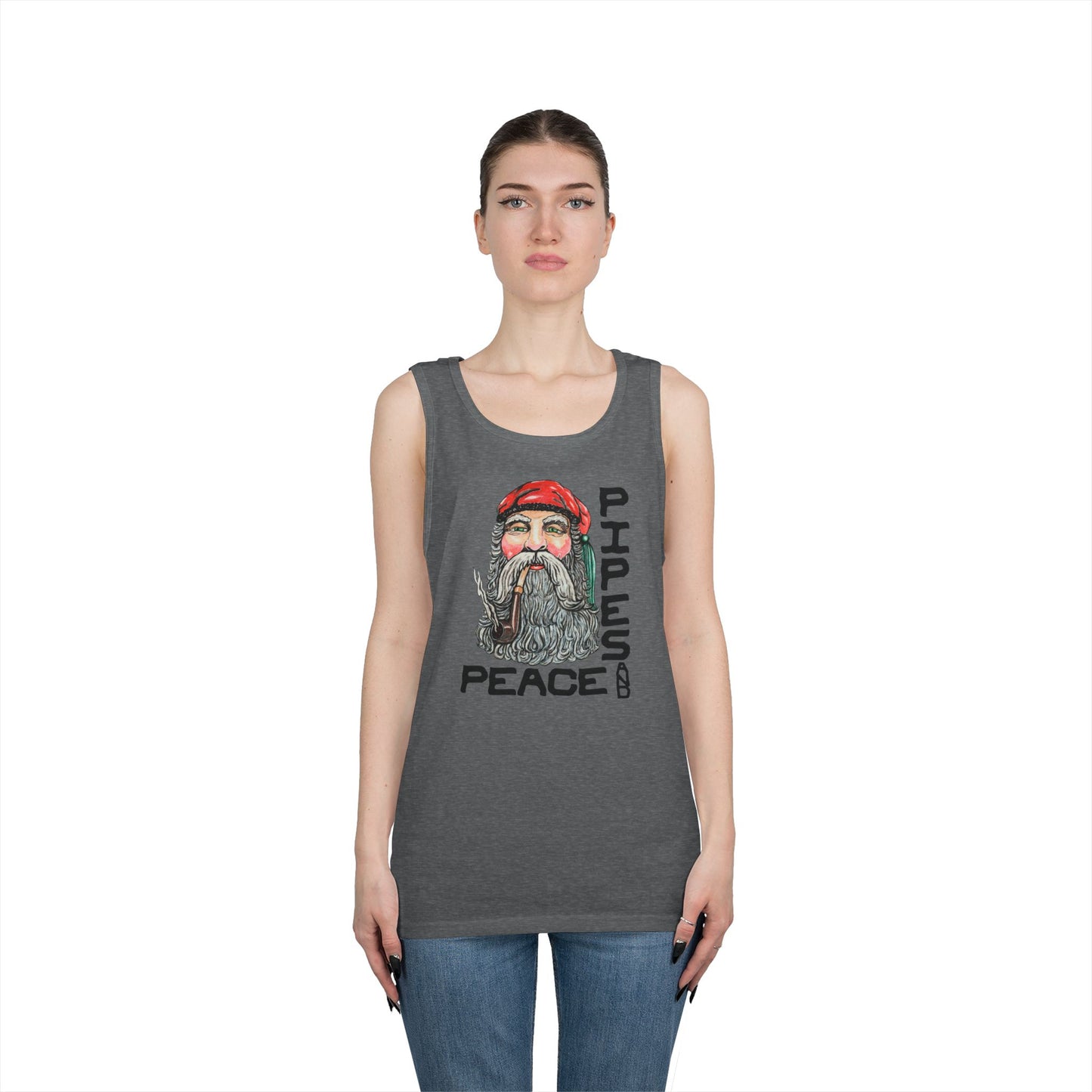 Pipes and Peace Unisex Heavy Cotton Tank Top