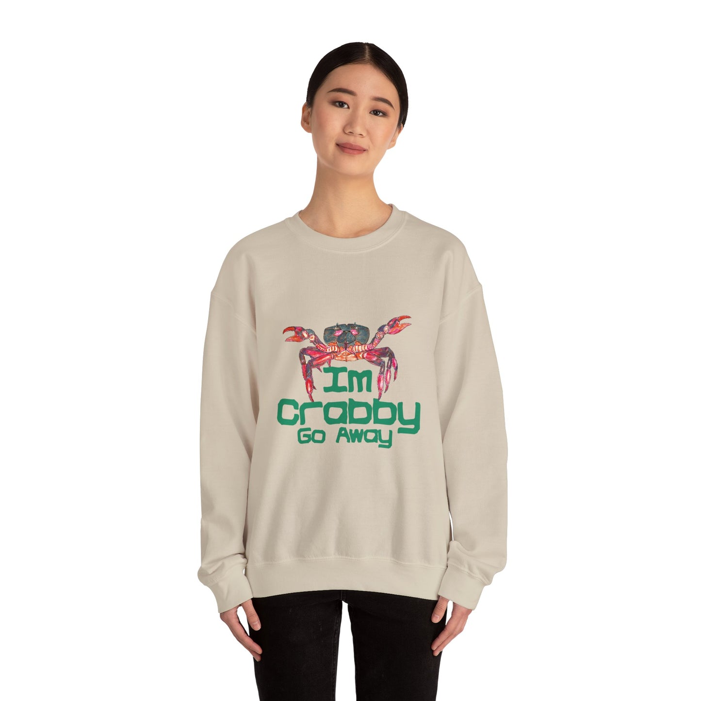 I'm Crabby Go Away Unisex Heavy Blend™ Crewneck Sweatshirt