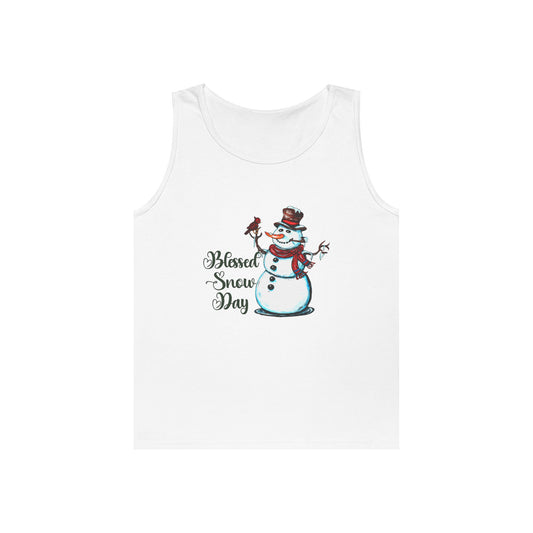 Blessed Snow Day Unisex Heavy Cotton Tank Top