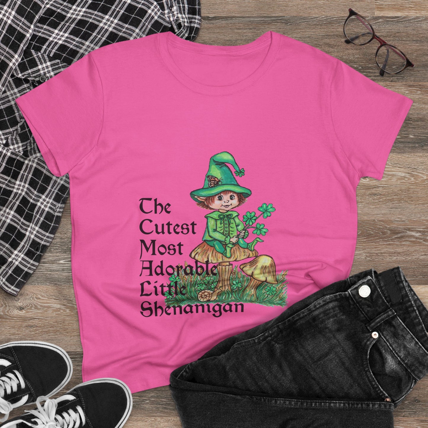 Cutest Leprechaun Women's Midweight Cotton Tee