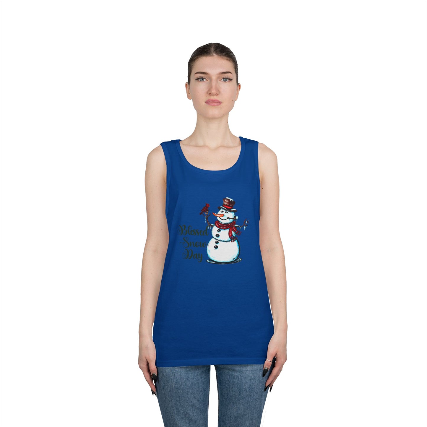 Blessed Snow Day Unisex Heavy Cotton Tank Top