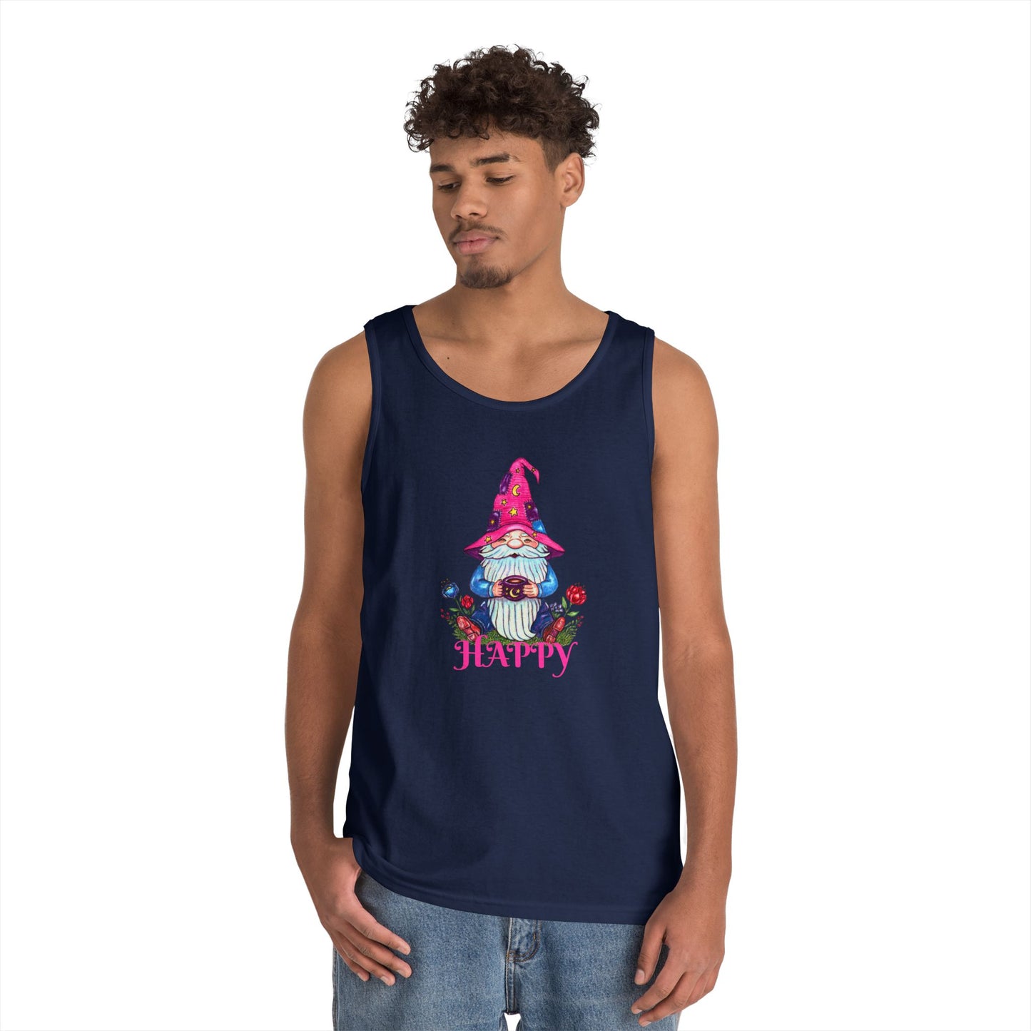 Happy Gnome Unisex Heavy Cotton Tank Top