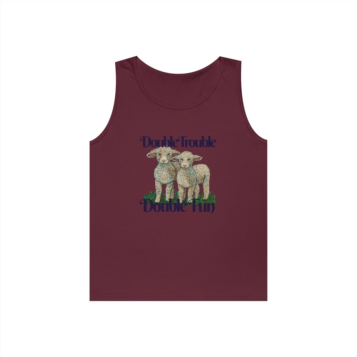 Double Trouble Double Fun Unisex Heavy Cotton Tank Top