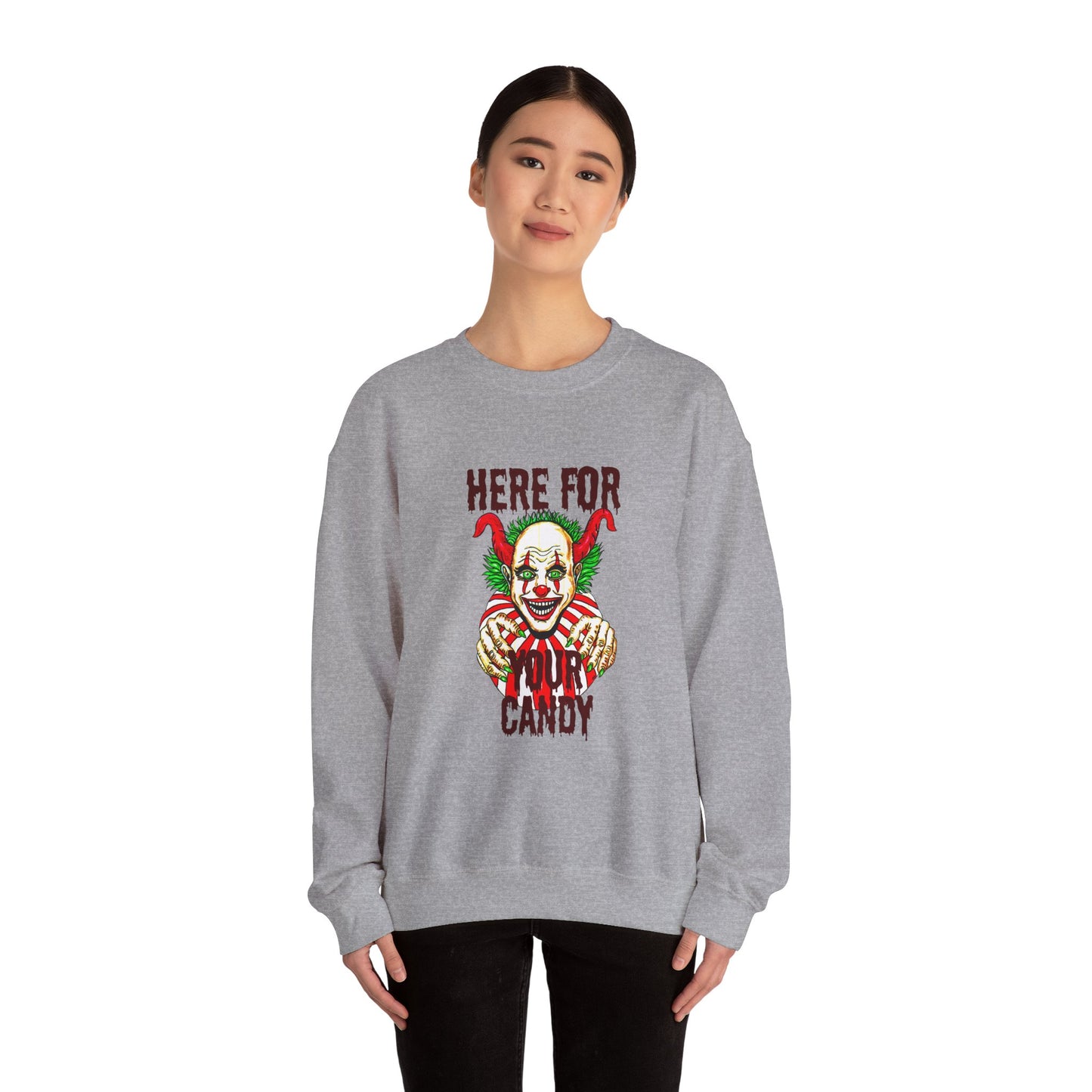 Here for Your Candy Unisex Heavy Blend™ Crewneck Sweatshirt