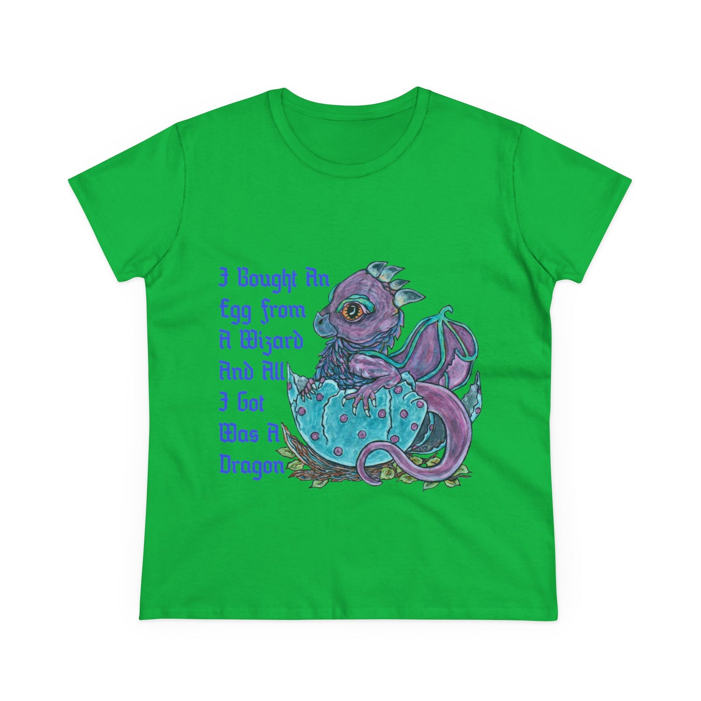 Bought a Dragon Women's Midweight Cotton Tee