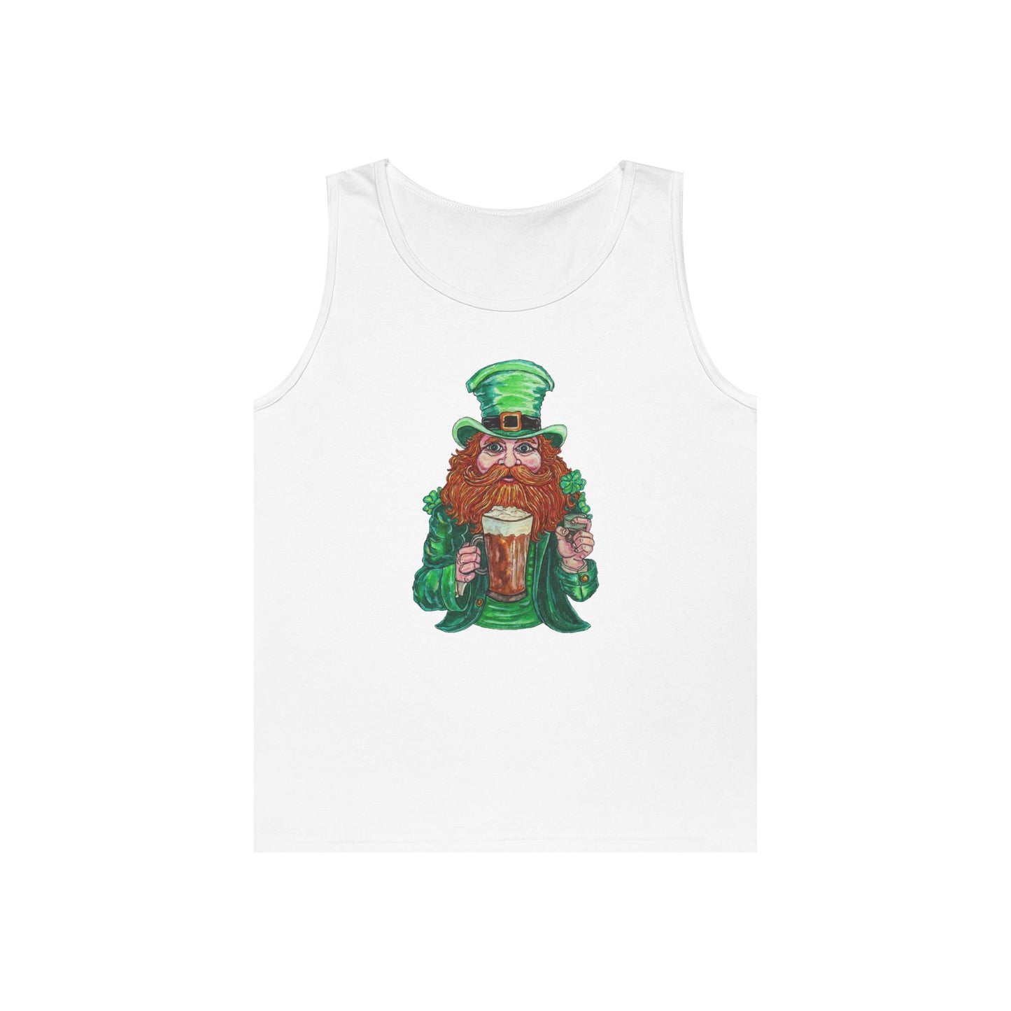 Drunken Leprechaun Unisex Heavy Cotton Tank Top