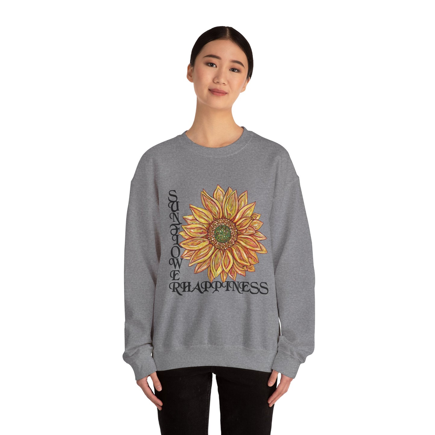 Sunflower and Happiness Unisex Heavy Blend™ Crewneck Sweatshirt