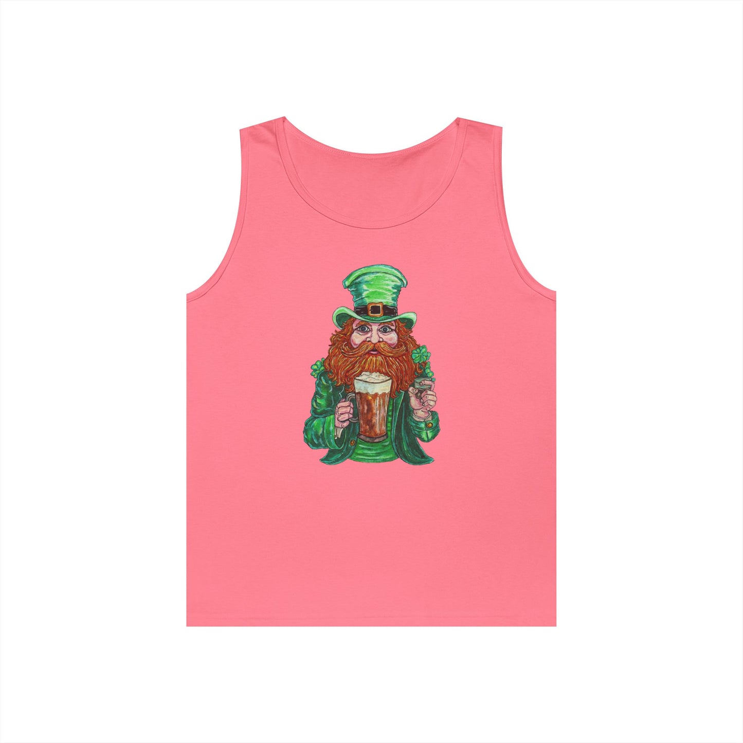 Drunken Leprechaun Unisex Heavy Cotton Tank Top