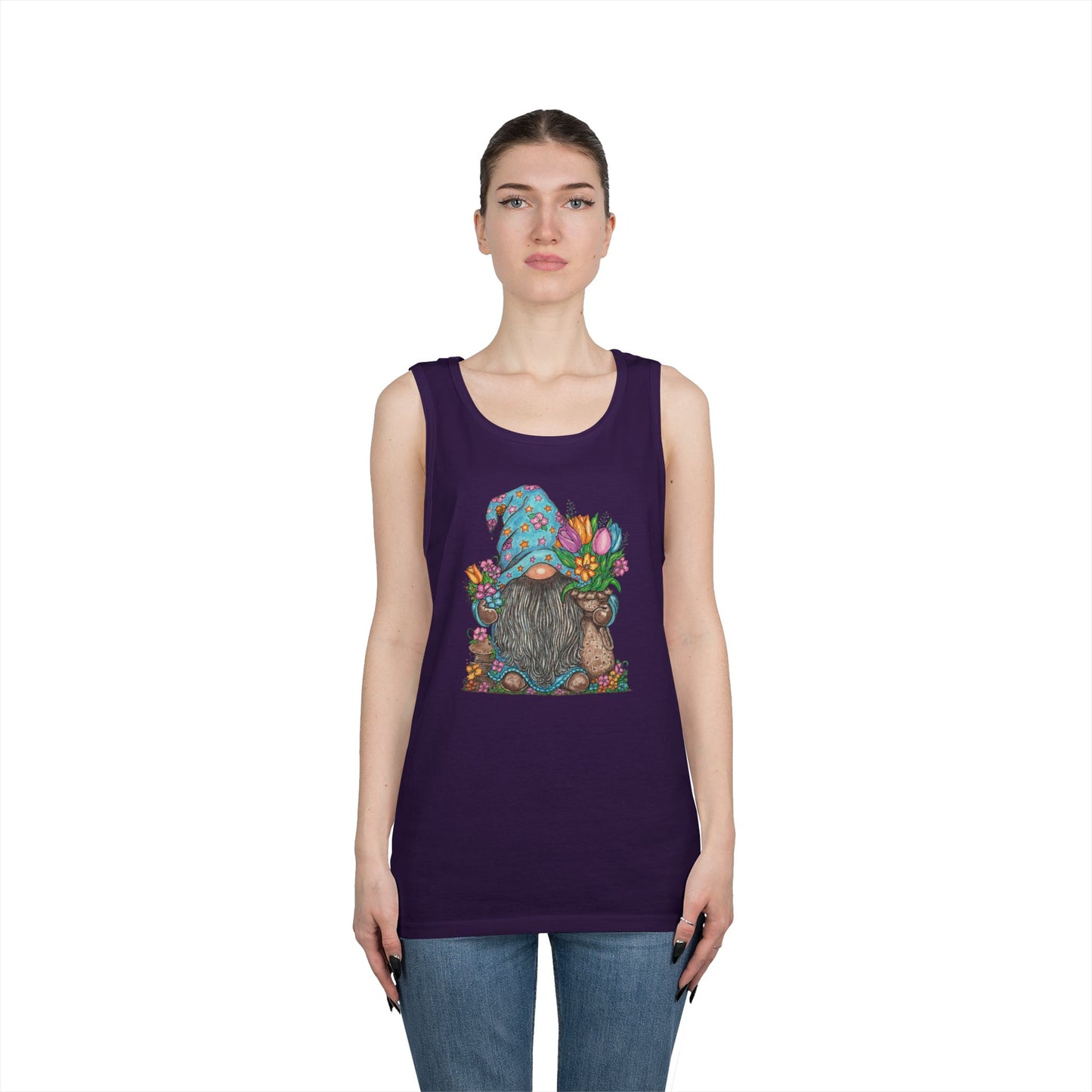Gardening Gnome Unisex Heavy Cotton Tank Top